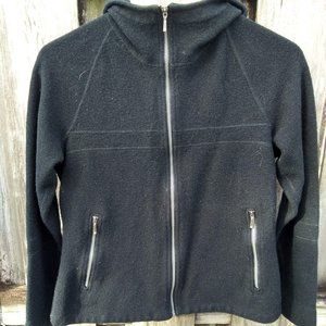 Ibex black zip jacket hoodie Scuba hood M